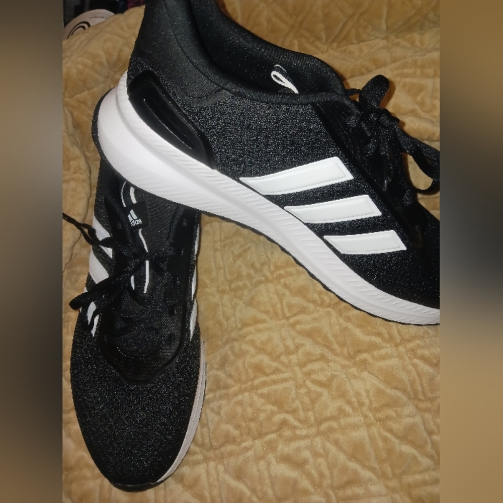 Adidas Black and White Sneakers - Picture 5 of 8